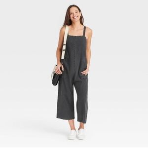 NWT Target Utility Cropped Jumpsuit in Gray